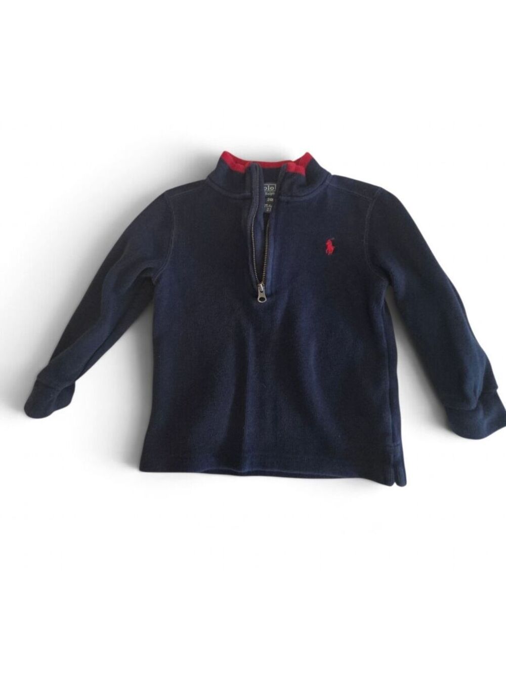 Ralph Lauren Navy Blue Quarter Zip Pullover 24M